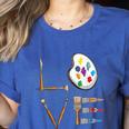 Love Art For Artist Art Teacher Women's Heather T-Shirt Heather True Royal Love Art For Artist Art Teacher Women's Heather T-Shirt Heather True Royal
