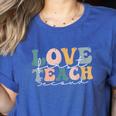 Love First Teach Second School Teacher Appreciation Women's Heather T-Shirt Heather True Royal Love First Teach Second School Teacher Appreciation Women's Heather T-Shirt Heather True Royal