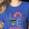Love Montessori Education Math Teacher Women's Heather T-Shirt Heather True Royal Love Montessori Education Math Teacher Women's Heather T-Shirt Heather True Royal