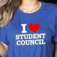 I Love Student Council Student Teacher Women's Heather T-Shirt Heather True Royal I Love Student Council Student Teacher Women's Heather T-Shirt Heather True Royal