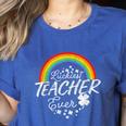 Luckiest Teacher Ever Rainbow- St Patricks Day Teacher Women's Heather T-Shirt Heather True Royal Luckiest Teacher Ever Rainbow- St Patricks Day Teacher Women's Heather T-Shirt Heather True Royal