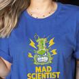 Mad Scientist Kids Youth Adult Science Teacher Chemistry Women's Heather T-Shirt Heather True Royal