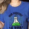 Mad Scientist Science Teacher Halloween Costume Teen Girls Women's Heather T-Shirt Heather True Royal