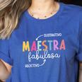 Maestra Fabulosa Maestra De EspañOl Spanish Teacher Women's Heather T-Shirt Heather True Royal Maestra Fabulosa Maestra De EspañOl Spanish Teacher Women's Heather T-Shirt Heather True Royal