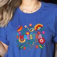 Maestra Flowers Spanish Teacher Cinco De Mayo Women's Heather T-Shirt Heather True Royal Maestra Flowers Spanish Teacher Cinco De Mayo Women's Heather T-Shirt Heather True Royal