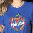Maestra Pencil Spanish Teacher Bilingual 100 Days Of School Women's Heather T-Shirt Heather True Royal Maestra Pencil Spanish Teacher Bilingual 100 Days Of School Women's Heather T-Shirt Heather True Royal