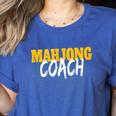 Mahjong Coach Coaching Trainer Teacher Women's Heather T-Shirt Heather True Royal Mahjong Coach Coaching Trainer Teacher Women's Heather T-Shirt Heather True Royal
