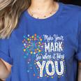 Make Your Mark Dandelion Happy Dot Day Shirts Teacher Kids Women's Heather T-Shirt Heather True Royal Make Your Mark Dandelion Happy Dot Day Shirts Teacher Kids Women's Heather T-Shirt Heather True Royal
