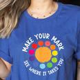 Make Your Mark For a International Dot Day Teacher Dot Lover Women's Heather T-Shirt Heather True Royal