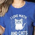 Math And Cats Apparel For Teachers Students Cat Lovers Women's Heather T-Shirt Heather True Royal
