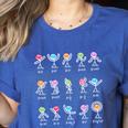 Math Equation Figures Algebra Dance Nerdy Teacher Joke For Men Women Girls Kids Women's Heather T-Shirt Heather True Royal