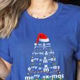 Math Equation Merry X-Mas Math Teacher Christmas Humor Men Women Kids Women's Heather T-Shirt Heather True Royal
