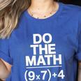 Do The Math Equation Thanksgiving Teacher 67 Six Seven 6 7 Women's Heather T-Shirt Heather True Royal
