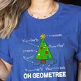 Math Geometry Christmas Tree Geometree Teacher Women's Heather T-Shirt Heather True Royal Math Geometry Christmas Tree Geometree Teacher Women's Heather T-Shirt Heather True Royal