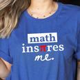 Math Inspires Me Spelled With Pi Day Teacher Women's Heather T-Shirt Heather True Royal Math Inspires Me Spelled With Pi Day Teacher Women's Heather T-Shirt Heather True Royal