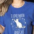 Math Nerd Math Teacher Cat Lover I Love Math And Cats Women's Heather T-Shirt Heather True Royal Math Nerd Math Teacher Cat Lover I Love Math And Cats Women's Heather T-Shirt Heather True Royal