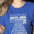 Come To The Math Side We Have Pie Shirt Pi Day Teacher Women's Heather T-Shirt Heather True Royal Come To The Math Side We Have Pie Shirt Pi Day Teacher Women's Heather T-Shirt Heather True Royal