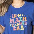 In My Math Teacher Era Retro Back To School Groovy Teacher Men Women Women's Heather T-Shirt Heather True Royal