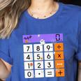 Math Teacher Halloween Costume Calculator Math Pun Women's Heather T-Shirt Heather True Royal
