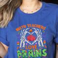 Math Teacher Love Brain Heart Skeleton Hand Zombie Halloween Women's Heather T-Shirt Heather True Royal Math Teacher Love Brain Heart Skeleton Hand Zombie Halloween Women's Heather T-Shirt Heather True Royal