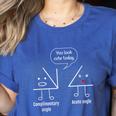 Math Teacher Tee Complimentary Acute Angle T-Shirt Women's Heather T-Shirt Heather True Royal Math Teacher Tee Complimentary Acute Angle T-Shirt Women's Heather T-Shirt Heather True Royal