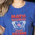 Math Teachers Love Brains Scary Halloween Men Women Women's Heather T-Shirt Heather True Royal