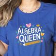 Mathematician And Mathematics Teacher Algebra Queen Women's Heather T-Shirt Heather True Royal Mathematician And Mathematics Teacher Algebra Queen Women's Heather T-Shirt Heather True Royal