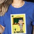 Mexican For Teachers El Maestro Women's Heather T-Shirt Heather True Royal Mexican For Teachers El Maestro Women's Heather T-Shirt Heather True Royal