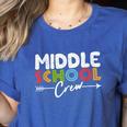 Middle School Crew Retro Teacher Student Vintage Women's Heather T-Shirt Heather True Royal Middle School Crew Retro Teacher Student Vintage Women's Heather T-Shirt Heather True Royal
