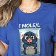 Mole Chemistry Chemist Student Science Teacher Women's Heather T-Shirt Heather True Royal