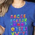 Monster ABC Cute Alphabet Halloween Teacher Costume Kids Women's Heather T-Shirt Heather True Royal Monster ABC Cute Alphabet Halloween Teacher Costume Kids Women's Heather T-Shirt Heather True Royal