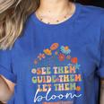 Montessori Teacher Women's Heather T-Shirt Heather True Royal Montessori Teacher Women's Heather T-Shirt Heather True Royal