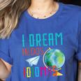 Multilingual Teacher In Dos Idiomas Linguist Language Women's Heather T-Shirt Heather True Royal