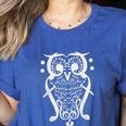 Music Note Owl Shirt Musicians Teacher Birthday Bird Women's Heather T-Shirt Heather True Royal