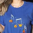 Music Note Pumpkin Fall Music Teacher Halloween Costume Women's Heather T-Shirt Heather True Royal Music Note Pumpkin Fall Music Teacher Halloween Costume Women's Heather T-Shirt Heather True Royal