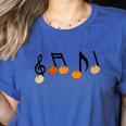 Music Notes Pumpkin Music Teacher Musician Fall Halloween Men Women Kids Women's Heather T-Shirt Heather True Royal