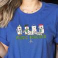 Music Teacher Christmas Holiday Wnter Music Instructor Women's Heather T-Shirt Heather True Royal