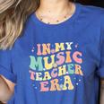 In My Music Teacher Era Retro Back To School Musician Band Men Women Women's Heather T-Shirt Heather True Royal In My Music Teacher Era Retro Back To School Musician Band Men Women Women's Heather T-Shirt Heather True Royal