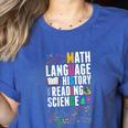 Music Teacher Music Math Language History Reading Science Women's Heather T-Shirt Heather True Royal Music Teacher Music Math Language History Reading Science Women's Heather T-Shirt Heather True Royal