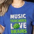 Music Teachers Love Brains Cute Teaching Halloween Women's Heather T-Shirt Heather True Royal Music Teachers Love Brains Cute Teaching Halloween Women's Heather T-Shirt Heather True Royal