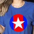 Nerdy Captain Sweatpants Retro Comic Book Fan Teacher Women's Heather T-Shirt Heather True Royal