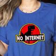 Nerdy No Internet Dinosaur Computer Science Teacher Women's Heather T-Shirt Heather True Royal Nerdy No Internet Dinosaur Computer Science Teacher Women's Heather T-Shirt Heather True Royal