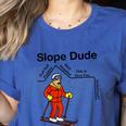 Nerdy Slope Dude Geometry Algebra Math Teacher Women's Heather T-Shirt Heather True Royal
