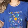Neurodiversity Is Out Of This World Space Autism Teacher Women's Heather T-Shirt Heather True Royal