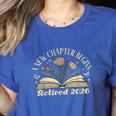 A New Chapter Begins Retired 2026 Teacher Retirement Women's Heather T-Shirt Heather True Royal