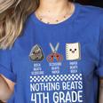 Nothing Beats 4th Grade Back To School Kids Teachers Women's Heather T-Shirt Heather True Royal