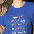 Ocean Animals Alphabet Cute Sea Life ABC Marine Kids Teacher Women's Heather T-Shirt Heather True Royal Ocean Animals Alphabet Cute Sea Life ABC Marine Kids Teacher Women's Heather T-Shirt Heather True Royal