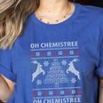 Oh Chemistree Ugly Christmas Sweater Science Student Teacher Women's Heather T-Shirt Heather True Royal Oh Chemistree Ugly Christmas Sweater Science Student Teacher Women's Heather T-Shirt Heather True Royal