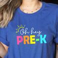 Oh Hey Pre-k Shirt Back To School Teachers Students Women's Heather T-Shirt Heather True Royal Oh Hey Pre-k Shirt Back To School Teachers Students Women's Heather T-Shirt Heather True Royal