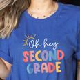 Oh Hey Second Grade First Day Of Teacher Girls Boys Kids Women's Heather T-Shirt Heather True Royal Oh Hey Second Grade First Day Of Teacher Girls Boys Kids Women's Heather T-Shirt Heather True Royal